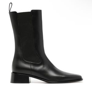 NEOUS pros-mid calf leather Chelsea boots